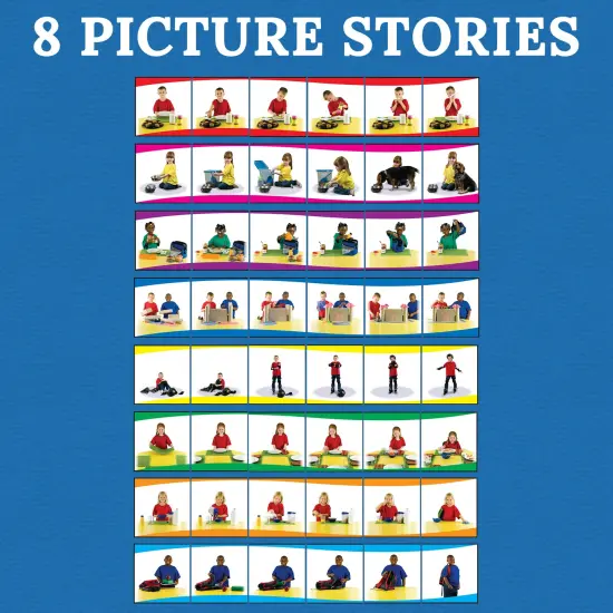 Carson Dellosa Learning to Sequence for Kids Puzzle, 6-Scene Sets With 8 Picture Board Stories, Pre-Reading Toddler Games and Preschool Learning Activities, Ages 4 and Up {4}
