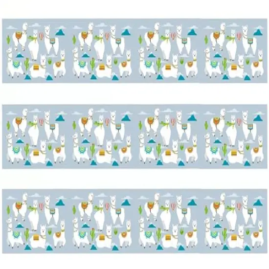 Llamas Edible Image Edible cake border 3 Strips 2.5x10.5 inchs in size {1}