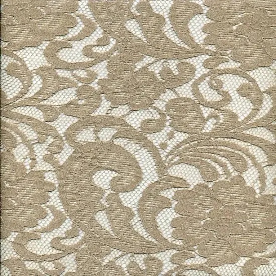 1 Yard Cotton Nylon Rayon Lace Fabric, 57/58&Prime; Wide SAND {1}