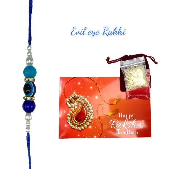 Rakhi for Brother, Rakhri, Evil Eye Rakhi, Evil Eye Bracelet, Raksha Bandhan, Rakhi for Bhai, Rakhi Bracelet {3}
