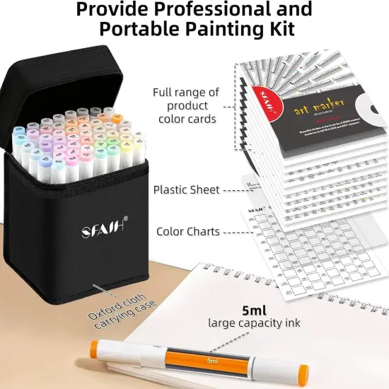 51 Colors Double Tipped Pastel Alcohol Markers {3}