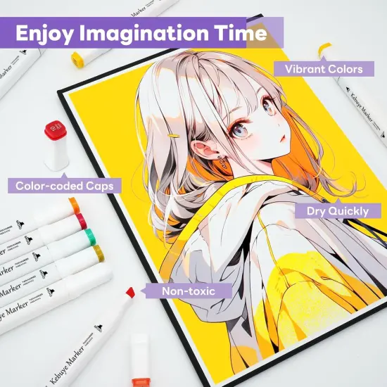 Alcohol Based Art Markers Set 24 Color {5}