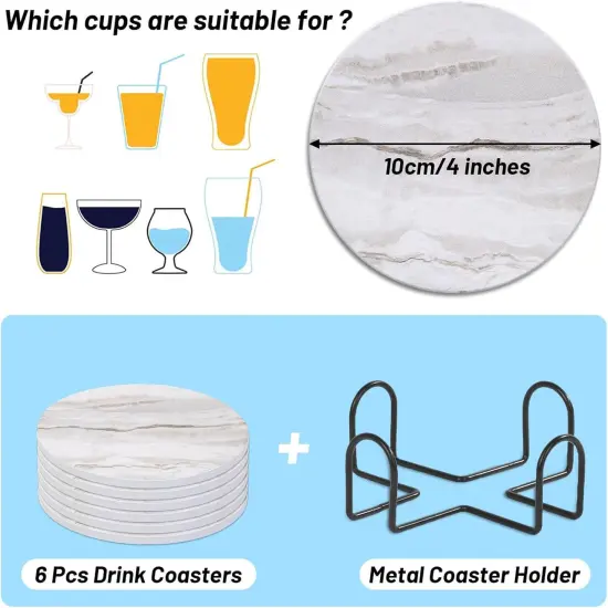 Absorbent Coaster Sets of 6 {3}