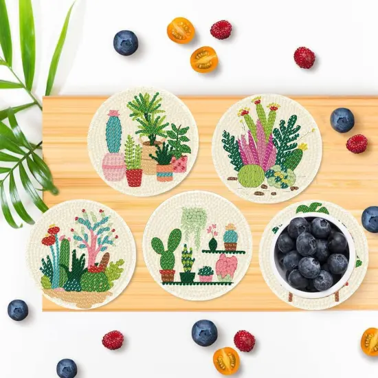 8 Pcs Diamond Art Kits for Adults Coasters {2}