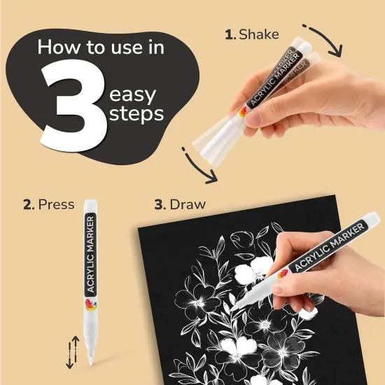 5 White Paint Pen {4}