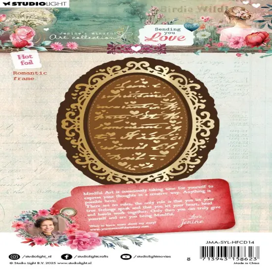 Studio Light Jenine's Mindful Art Hot Foil Sending You Love -Nr. 14 Romantic Frame {3}