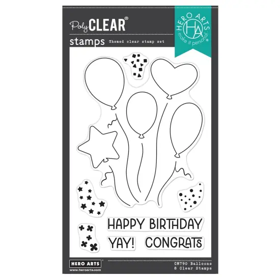 Hero Arts Clear Stamps 4"X6"-Balloons {1}