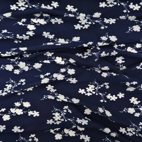 1 Yard Wool Dobby Floral Print Fabric, 58/59&Prime; Wide 100% Polyester PINK HOT {7}