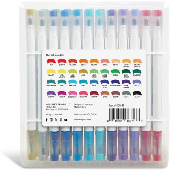 Travel/Storage Case Dual Tip Markers {3}