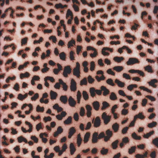 1 Yard French Terry Knit Fabric Animal Print Soft Stretch 58/60" Width BLUSH {1}