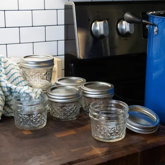 Ball Regular-Mouth Quilted Jelly Jars 4 oz. {6}
