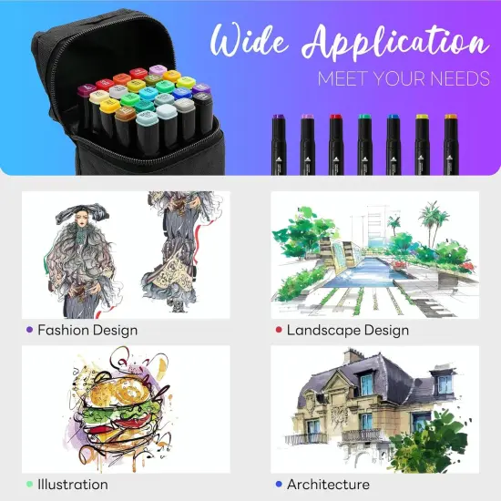 Alcohol Based Markers 24 Colors {3}