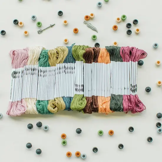 80 Pre-Cut Threads and 75 Beads/Charms - (Embroidery Floss) {2}
