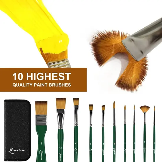 Deluxe Art Supplies 27 Pieces Art Set with Tabletop Easel, 12 Colors Acrylic Paint {3}