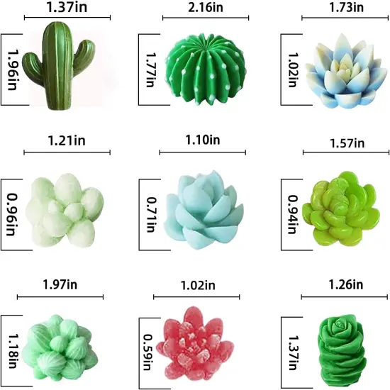 9 Pack Succulent Silicone Mold,Flower Resin Mold,Silicone Candle Molds {2}