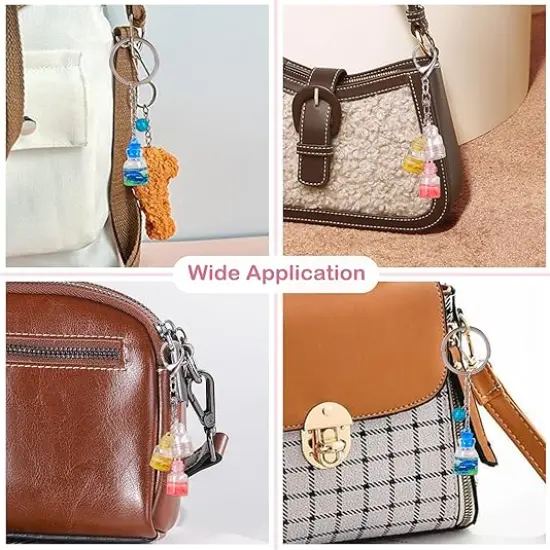 50 Pcs Luminous Glass Bottle Charms Glow in the Dark Wishing Bottle Charms {4}