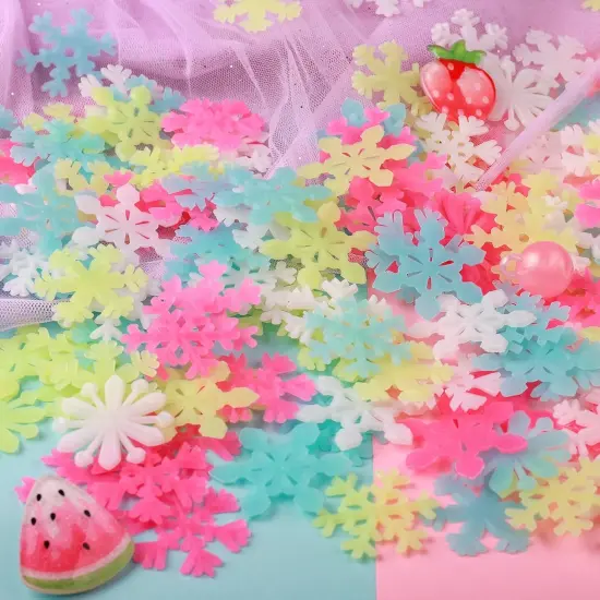 100PCS Removable Colorful Glow In the Dark Snowflake {1}
