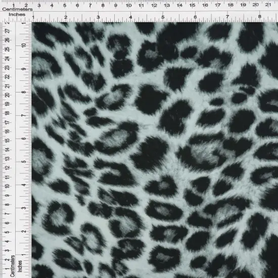 1 Yard DTY Brushed Animal Print Knit Fabric 58/60 Inches Wide Soft Stretch SILVER {4}