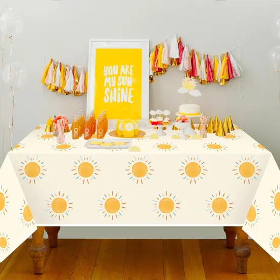 3Pcs Retro Boho Sun Tablecloths {4}