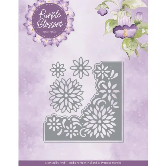 Find It Trading Precious Marieke Die-Blossom Corner, Purple Blossom {1}