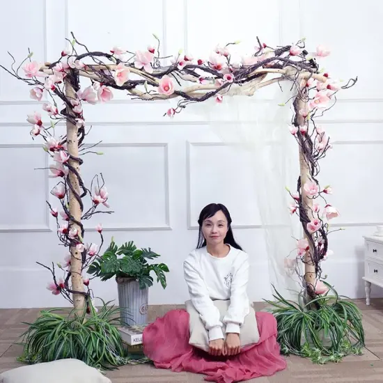 Artificial Magnolia Orchid Flowers for Wall Hanging {5}