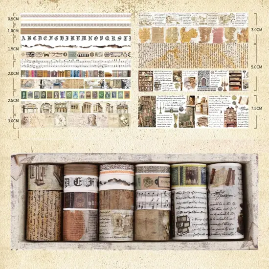 18 Rolls Vintage Washi Tape Pack (Past Events) {3}