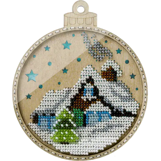 Bead embroidery kit on wood FLK-366 {2}