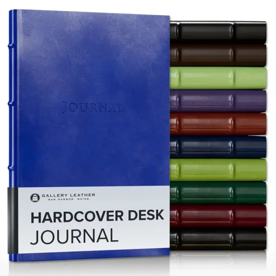 Hardcover Desk Journal by Gallery Leather - 8"x5.5" Acadia Malibu {1}