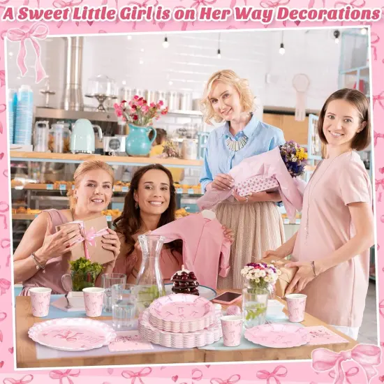 250 Pcs Little Girl Baby Shower Decorations {3}
