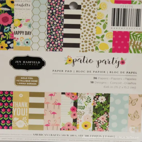 Jen Hadfield Patio Party 6 x 6 Paper Pad {1}