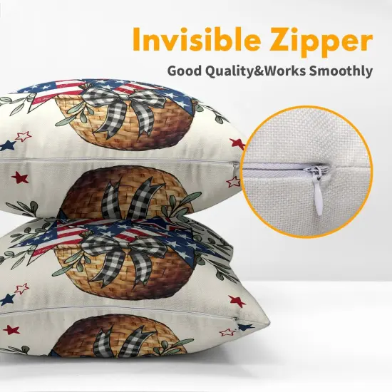 4th of July Pillow Covers 18x18 Inch Set of 2 {3}