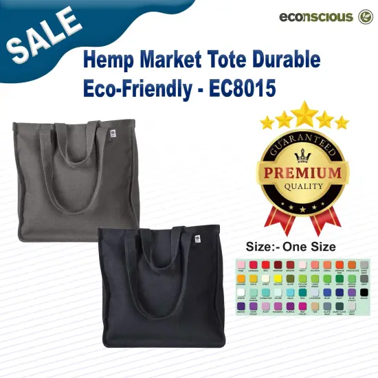 Econscious&reg; Hemp Market Tote Durable Eco-Friendly {2}
