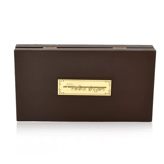 Large Gold Plated Radha Krishna Photo Frame with Charan Paduka for Diwali Housewarming Return Gift Worship Pooja Room Decor Hindu God Religious Devotional Paduka Prayer Box {6}