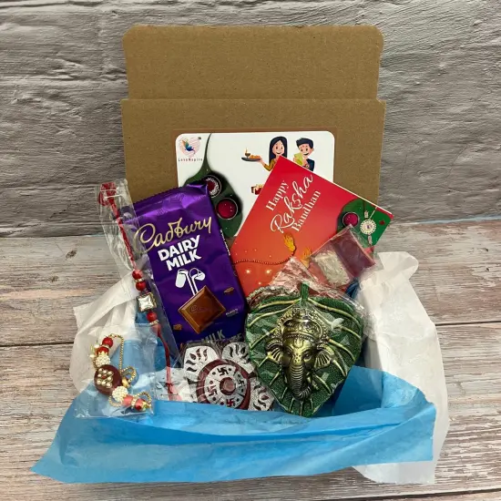 Lumba Lumbar Rakhi Pair Hamper, Rakhi for Brother, Bhaiya Bhabhi Rakhi, Rakhri, Lumbar Set, Couple Rakhi, Sister in Law Rakhi {2}