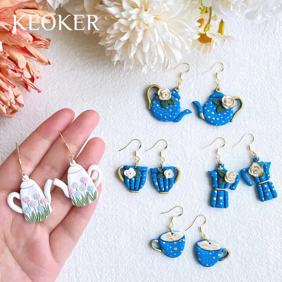 Coffee Polymer Clay Cutters, 19 Shapes Afternoon Tea Clay Cutter {5}