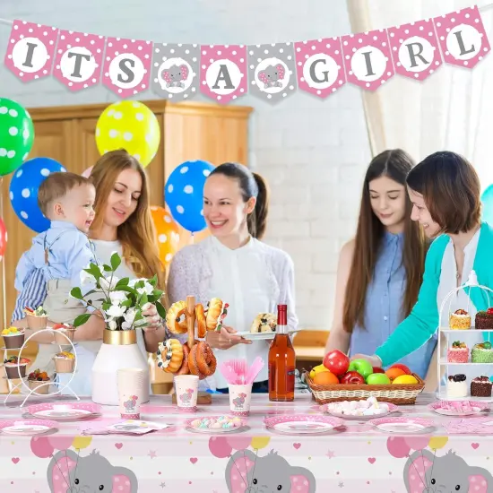 171 Pcs Elephant Theme Baby Shower Decorations {3}