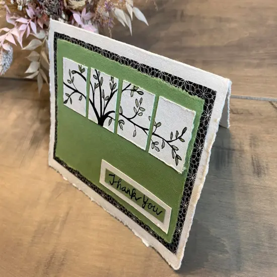 Handmade Deckle Edge Tent Cards &ndash; Folded to 3.5" x 2" {4}