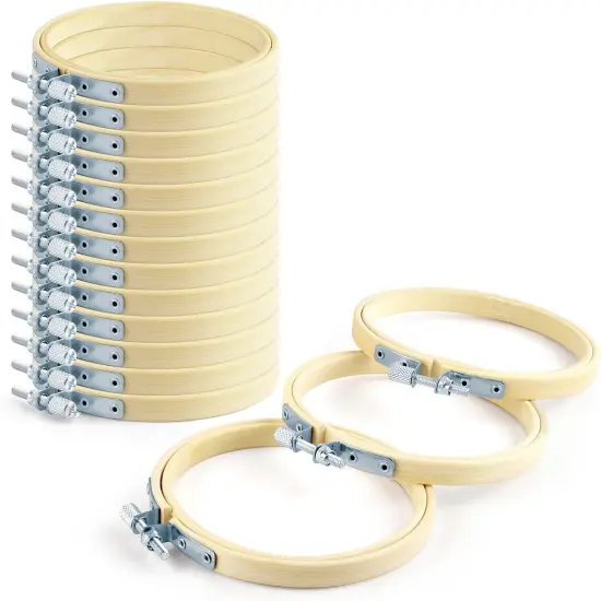 16 Pieces 4 inch Embroidery Hoops {1}