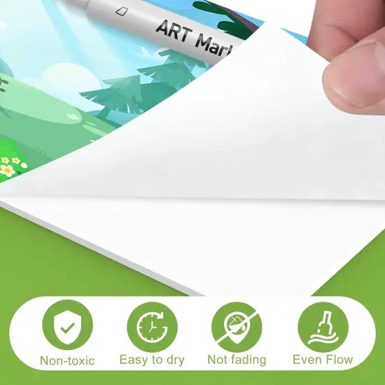 120 Colors Dual Tip Alcohol Markers Set {5}