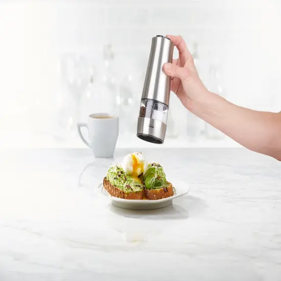 Trudeau Duo Battery Mill 7"-Stainless Steel {4}