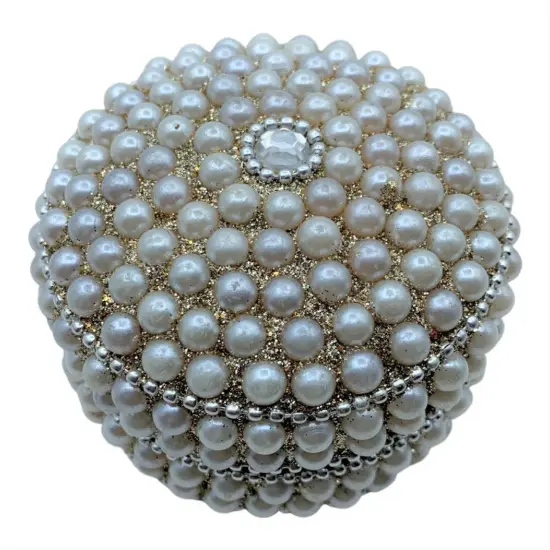 Pearl Jewelry Box for Women and Girls Travel Case Jewelry Organizer Gift Box Indian Pakistani Wedding Favor Diwali Gift for Mother&rsquo;s Day Anniversary Housewarming {5}