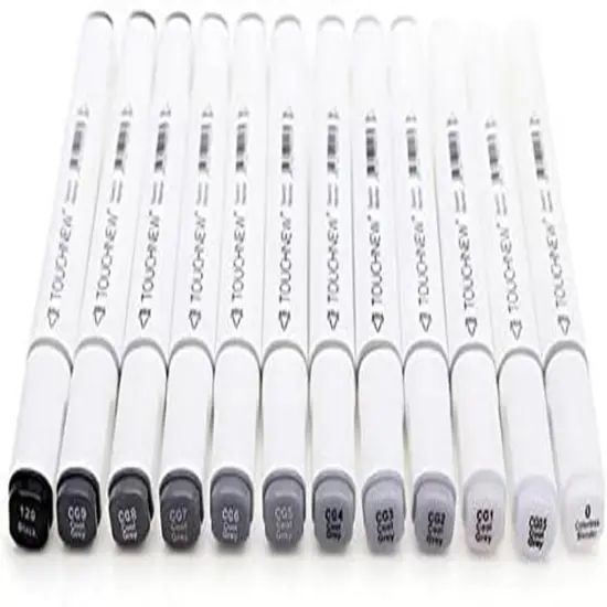 12 Alcohol Markers Based Ink Neutral Gray {1}