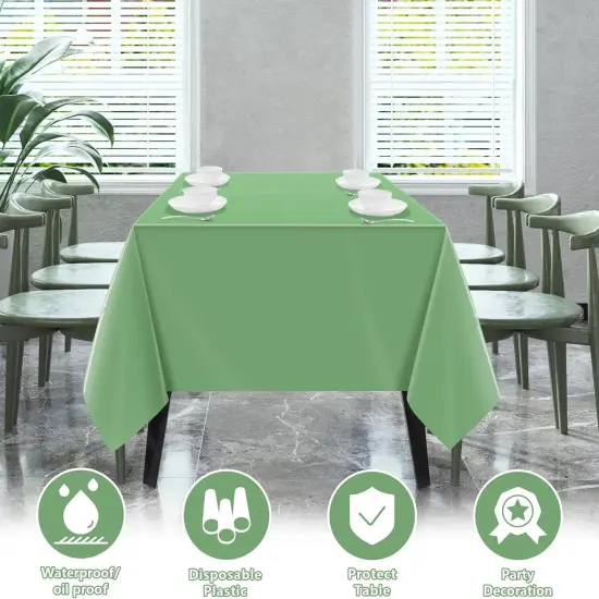 4 Pack Summer Tablecloth (Green) {2}