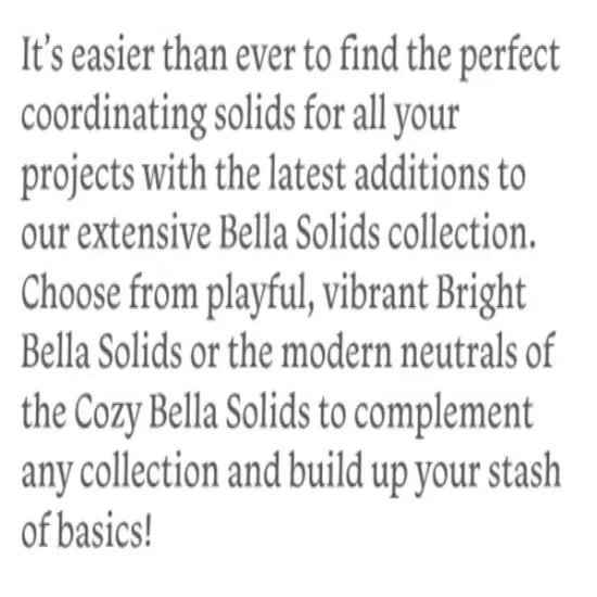 Bella Solids 5" Square Pack (Charm Pack) in Cozy by Moda for Moda (9900PPC) {3}