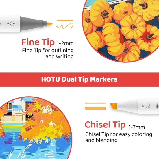 100 Colors Dual Tips, Coloring Alcohol Markers {2}