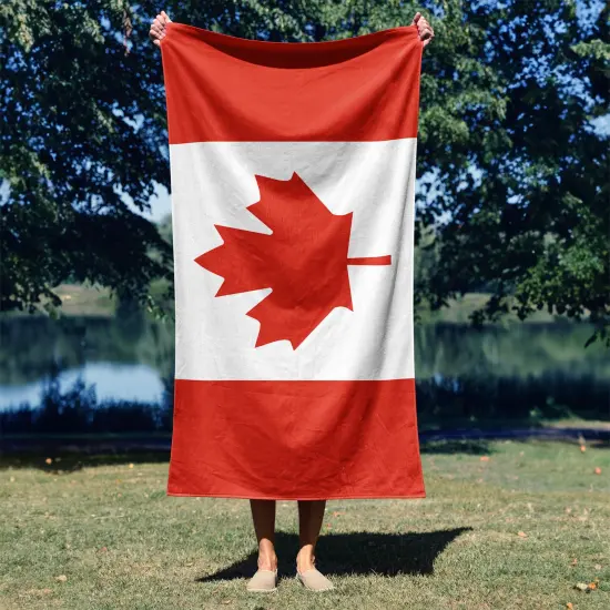 Country Flag Beach Towel Canada {4}
