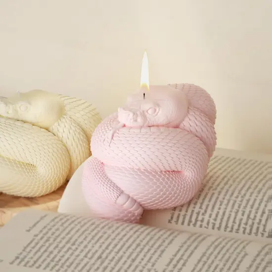 Cobra Candle Mold Snake Candle Silicone Wave Spiral Candle Mold {1}