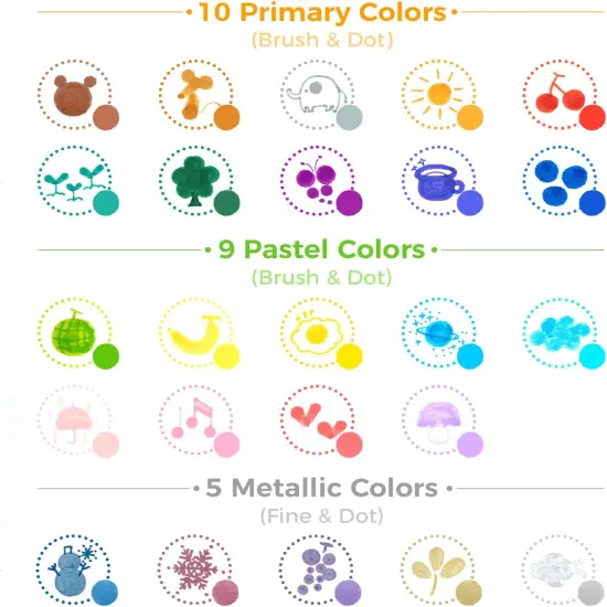 Journal Pens 24 Colors Dot Markers Dual Tips {2}