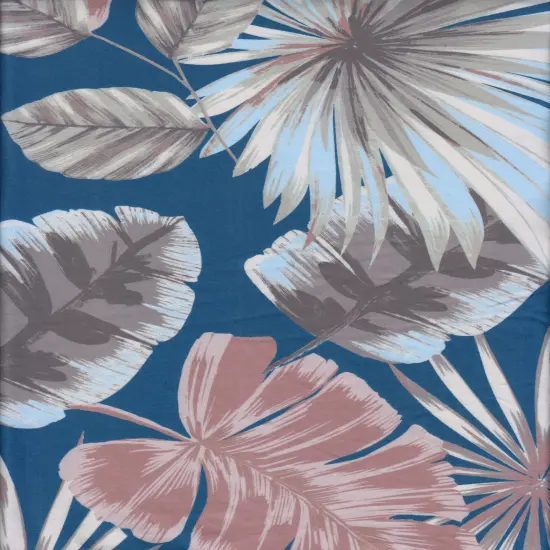 1 Yard DTY Brushed Tropical Leaf Digital Print Fabric 170 GSM Poly Spandex 58/60" Width BRICK {4}