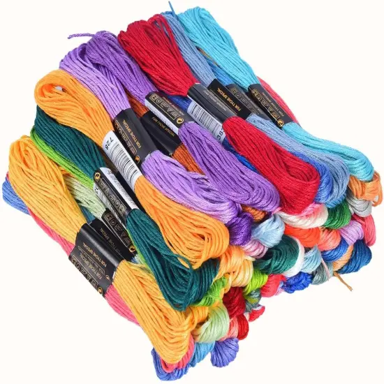 315 Inches - 100 Skeins Rainbow Color Embroidery Floss Cross Stitch Threads {5}